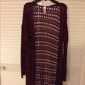 Crochet long cardigan (42 inches)